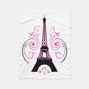 Eiffelturm Paris Gradient Swirl Design Fleecedecke