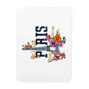 Eiffelturm Paris Hemd Salut Blühendes Paris Fra Magnet