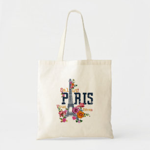 Eiffelturm Paris Hemd Salut Blühendes Paris Fra Tragetasche