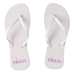 Eiffelturm-Paris-Lebendig und Bunt- Flip Flops
