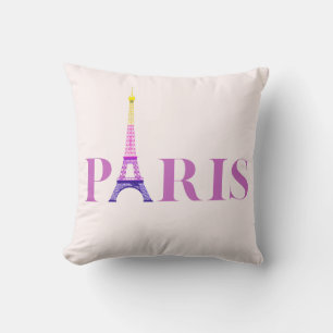 Eiffelturm-Paris-Lebendig und Bunt- Kissen