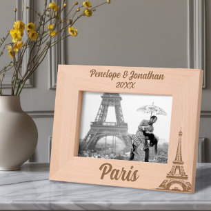 Eiffelturm Paris mit Individuelle Name & Datum Geätzte Rahmen