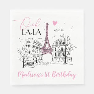 Eiffelturm Paris Parisianer Alles Gute zum Geburts Serviette