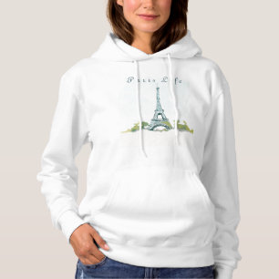 Eiffelturm Paris Pen und Tintenzeichnung Paris Li Hoodie