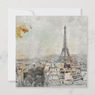 Eiffelturm Paris Postkarte – Vintage Reise Geschen