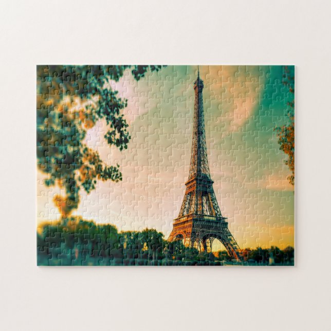 Eiffelturm Paris. Puzzle (Horizontal)