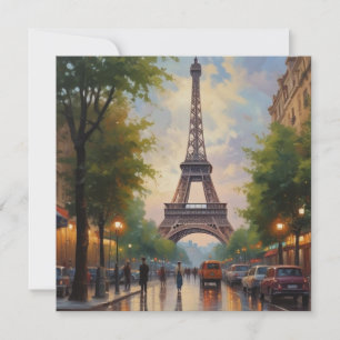 Eiffelturm Paris Reise Vintage Retro Art Karte