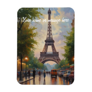 Eiffelturm Paris Reise Vintage Retro Art Name Magnet