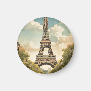 Eiffelturm Paris Reise Vintage-Stil Retro-Kunst Magnet