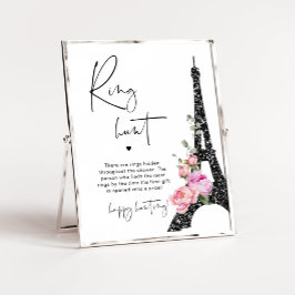 Eiffelturm Paris Ringjagd Brautparty Poster