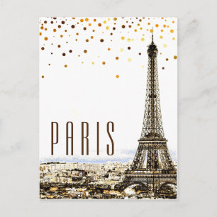 Eiffelturm Paris Stadt Rustikale Vintage Aussicht Postkarte