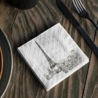 Eiffelturm Paris Stadtbild Sketches Party Napkin