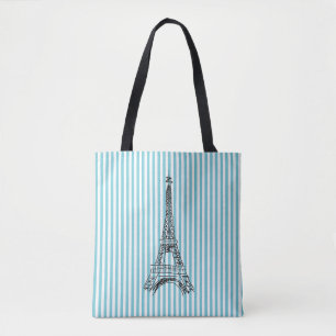 Eiffelturm Paris Strip Tote Bag