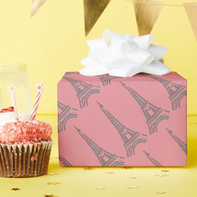 Eiffelturm Paris Thema Party Geschenkpapier (Geburtstagsparty)