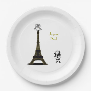 Eiffelturm Paris Weihnachten Pappteller