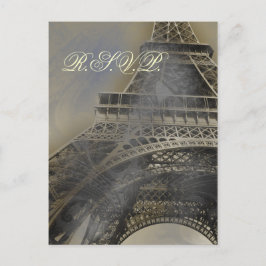 eiffelturm Pariser Franz Wedding Rsvp-Karte Einladungspostkarte