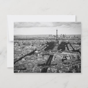 Eiffelturm & Park in Paris Schwarz-weiß Postkarte