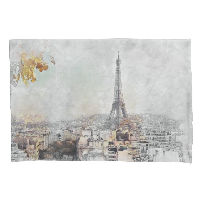 Eiffelturm Pillowcase - Paris Frankreich dekorativ Kissenbezug (Vorderseite)