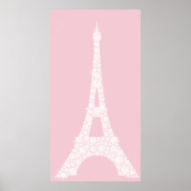 Eiffelturm Pink White Swarovski Crystals Paris