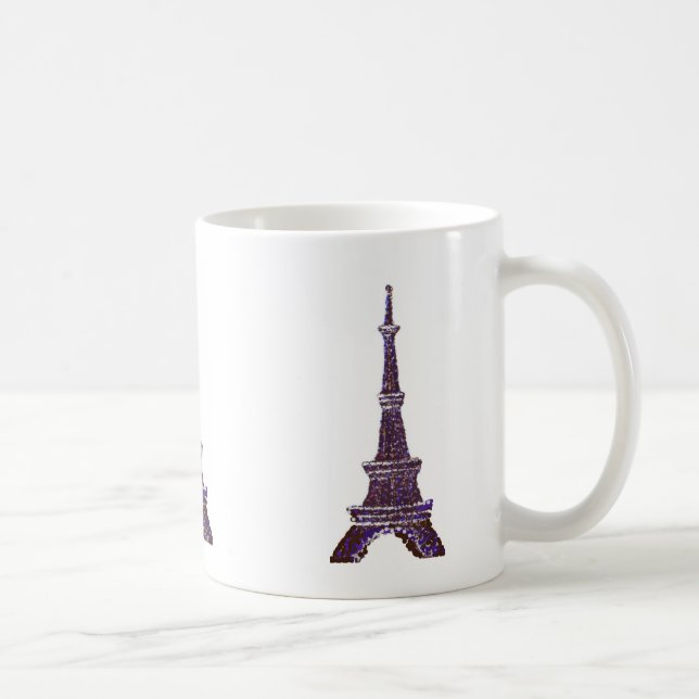 Eiffelturm Pointillism-Tasse Tasse (Rechts)
