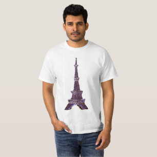 Eiffelturm Pointillism weißes Shirt