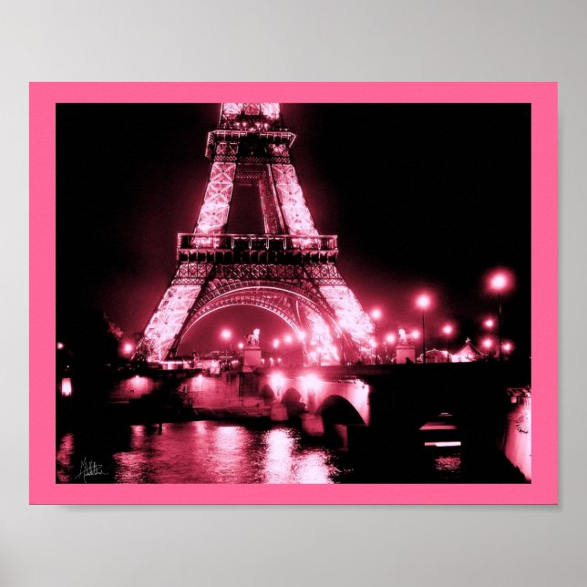 Eiffelturm, Pont de Lena [Print] - Doppelrosa, Poster (Vorne)