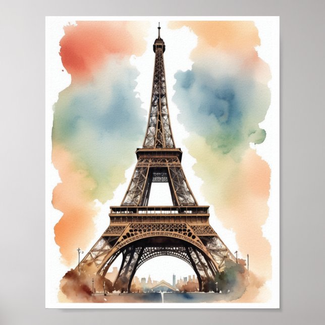 Eiffelturm Poster Wall Art Room Deco (Vorne)