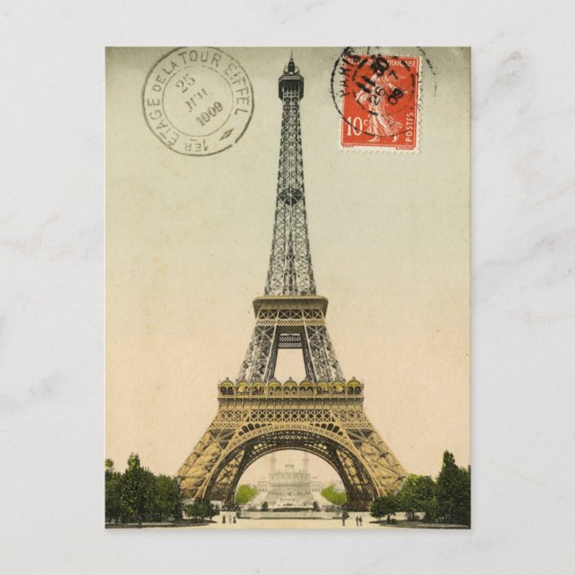 Eiffelturm Postkarte (Vorderseite)