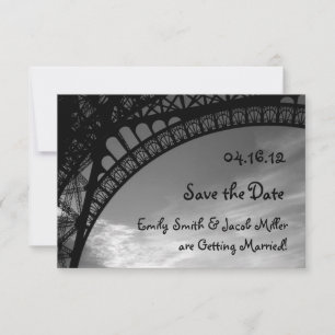 Eiffelturm Save the Date Einladung