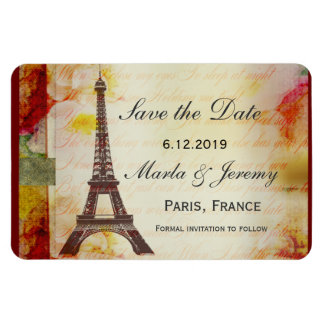 Eiffelturm Save the Date Magnet