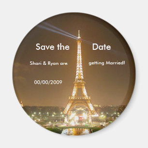 Eiffelturm, Save the Date Magnet