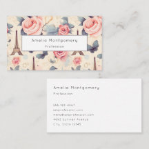 Eiffelturm Schmetterling und Rose Muster