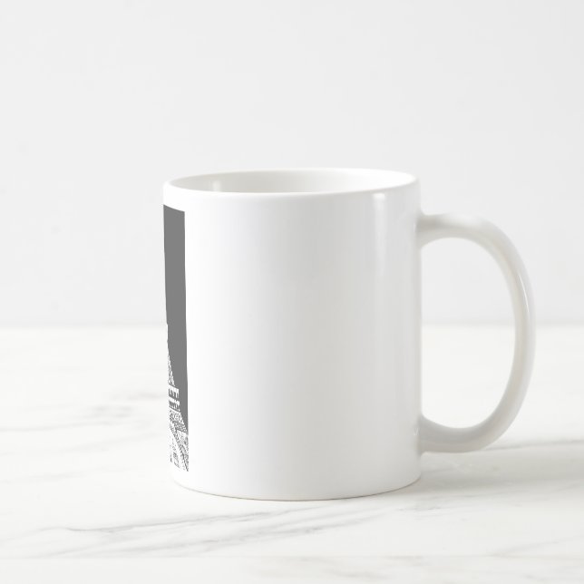 Eiffelturm Schwarz-weißes Bild Kaffeetasse (Rechts)