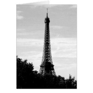Eiffelturm Schwarzweiß-Karte