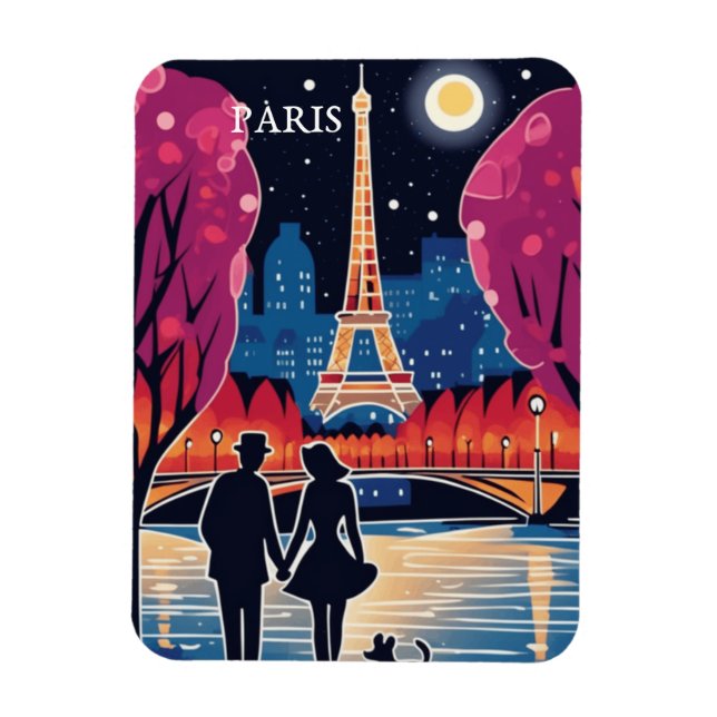 Eiffelturm-Sehenswürdigkeit Paris Magnet (Vertikal)