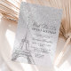 Eiffelturm silberner Glitzer Marmor Sweet 16 Einladung (Von Creator hochgeladen)