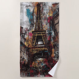 Eiffelturm Street Art Paris Urban Graffiti  Strandtuch