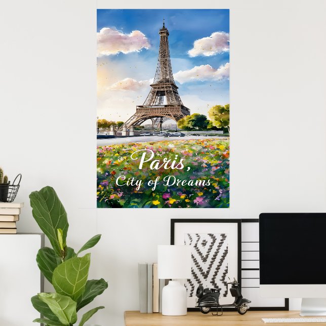 Eiffelturm Sunrise in Paris Poster (Heimbüro)