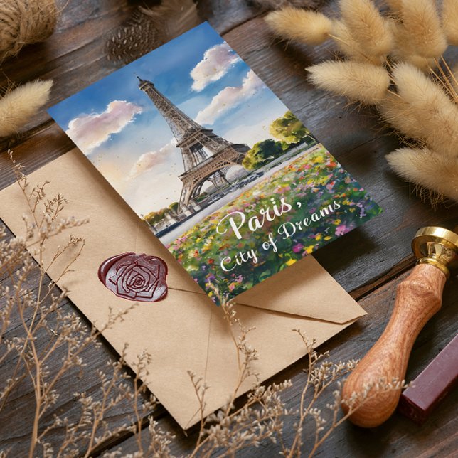 Eiffelturm Sunrise in Paris Postkarte (Von Creator hochgeladen)