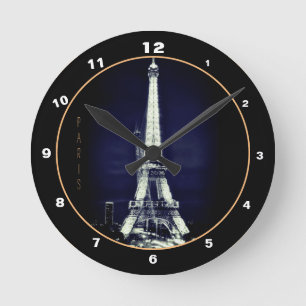 Eiffelturm & Surreal Paris Art/Liebe Frankreich BB Runde Wanduhr