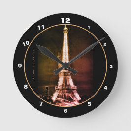 Eiffelturm & Surreal Paris Art/Liebe Frankreich BV Runde Wanduhr