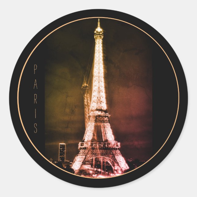 Eiffelturm & Surreal Paris Art/Liebe Frankreich VI Runder Aufkleber (Vorderseite)