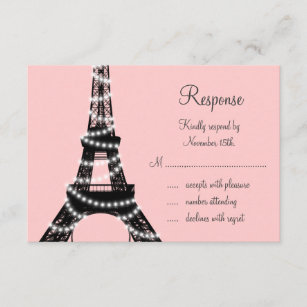 Eiffelturm Twinkles UAWG (pink) RSVP Karte