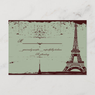 Eiffelturm UAWG Wedding Cards RSVP Karte