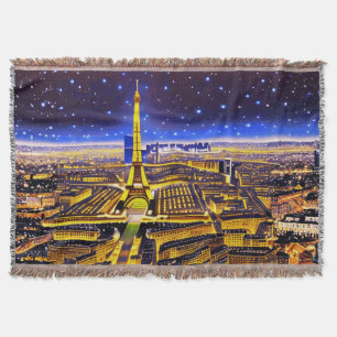 Eiffelturm und Paris unter den Sternen Decke