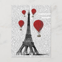 Eiffelturm und Red Hot Air Balloons