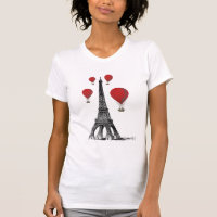 Eiffelturm und Red Hot Air Balloons