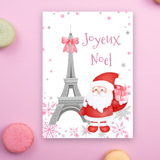 Eiffelturm und Santa Pink Paris Weihnachten (Von Creator hochgeladen)