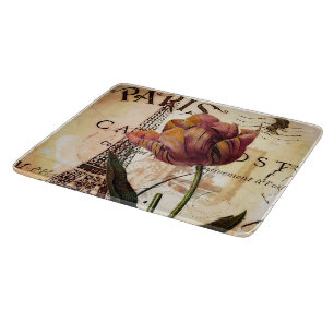 Eiffelturm und Tulpe Schneidebrett