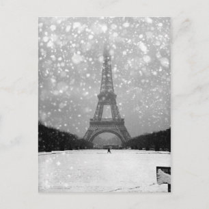 Eiffelturm unter Schnee 1964 - Robert Doisneau Postkarte